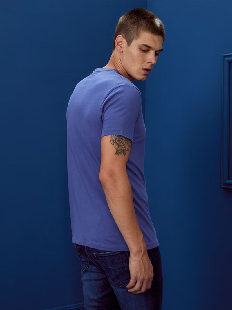 Gildan G500 Classico Uomo - Confezione Da 2 Magliette (Blu Navy + Viola), Taglia XL