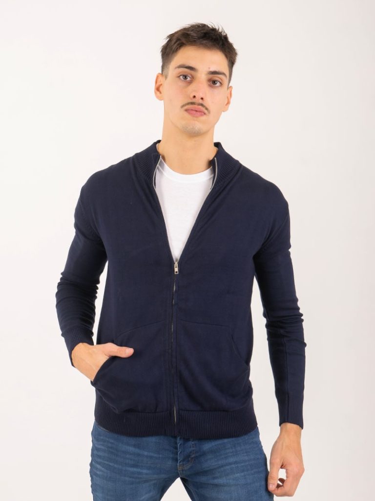Marco Zip-Up Sweater with a Plush Fur-Trimmed High Collar main image 0