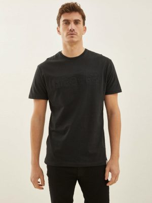 REMERA GOFRADA NEGRO