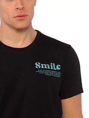 REMERA SMILE NEGRO