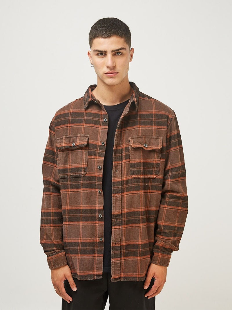 DYED JIMMY OVERSHIRT BROWN