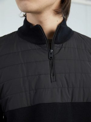 MEDIO CIERRE NYLON TEJIDO NEGRO