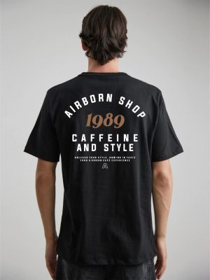REMERA OVER COFFEE SHOP NEGRO
