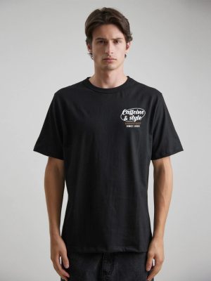 REMERA OVER COFFEE SHOP NEGRO