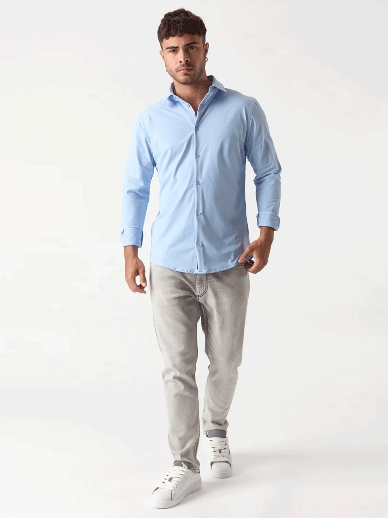 CAMISA ANTONG CELESTE - Imagen 4