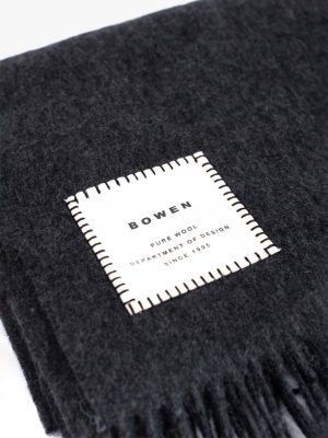 PLAIN WOOL SCARF GRIS OSCURO