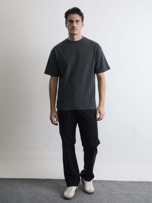 REMERA OVER WAFFLE TINY GRIS OSCURO