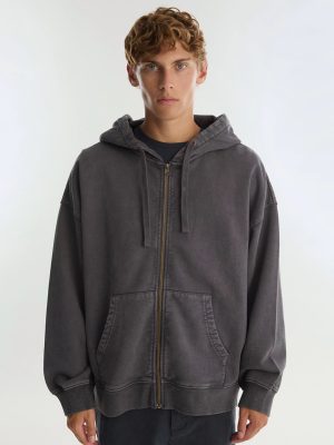 CANGURO C/ CIERRE FRENCH TERRY PESADO GRIS