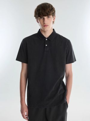 CHOMBA JERSEY PESADO GRIS OSCURO