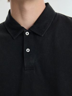 CHOMBA JERSEY PESADO GRIS OSCURO