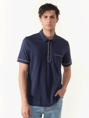 CHOMBA MANERO PIMA AZUL
