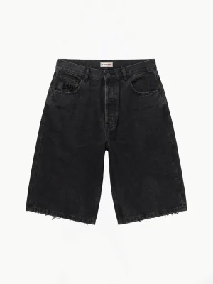 LINE BLACK HALF PANT BLACK
