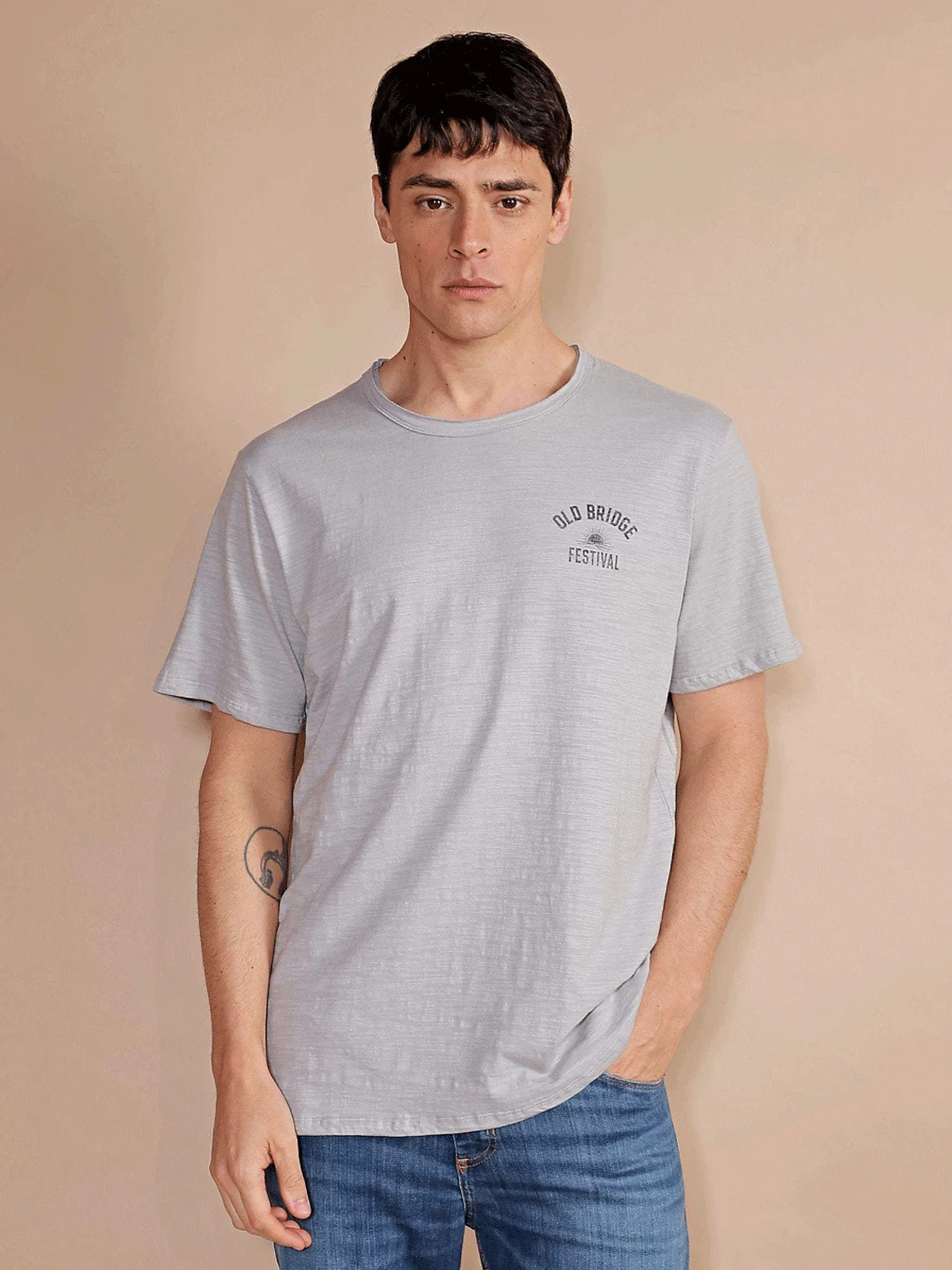 REMERA FESTIVAL GRIS CLARO - Imagen 2
