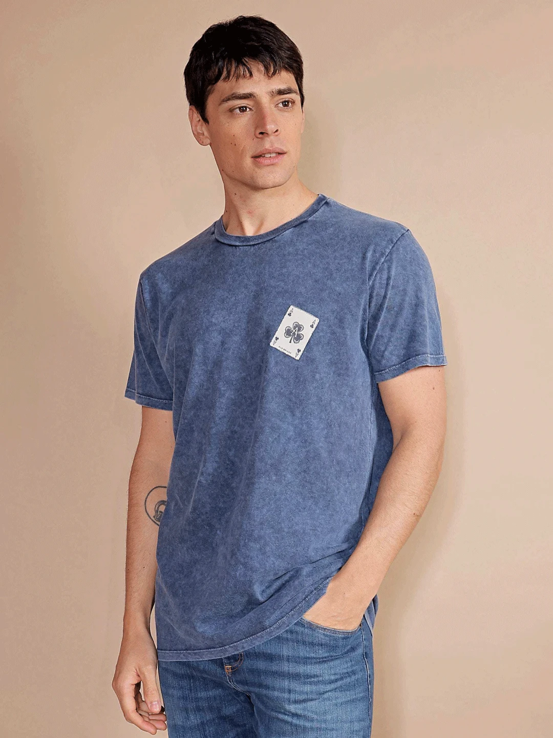 REMERA POKER AZUL OSCURO - Imagen 2