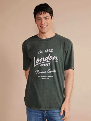 REMERA SPIRIT V27 VERDE OSCURO
